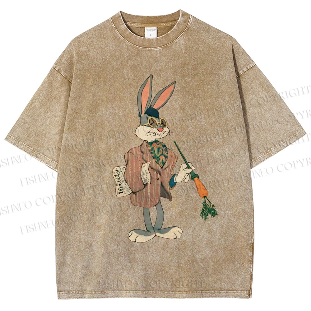 Unisex Bugs Bunny Rabbit Printed Washed Tee