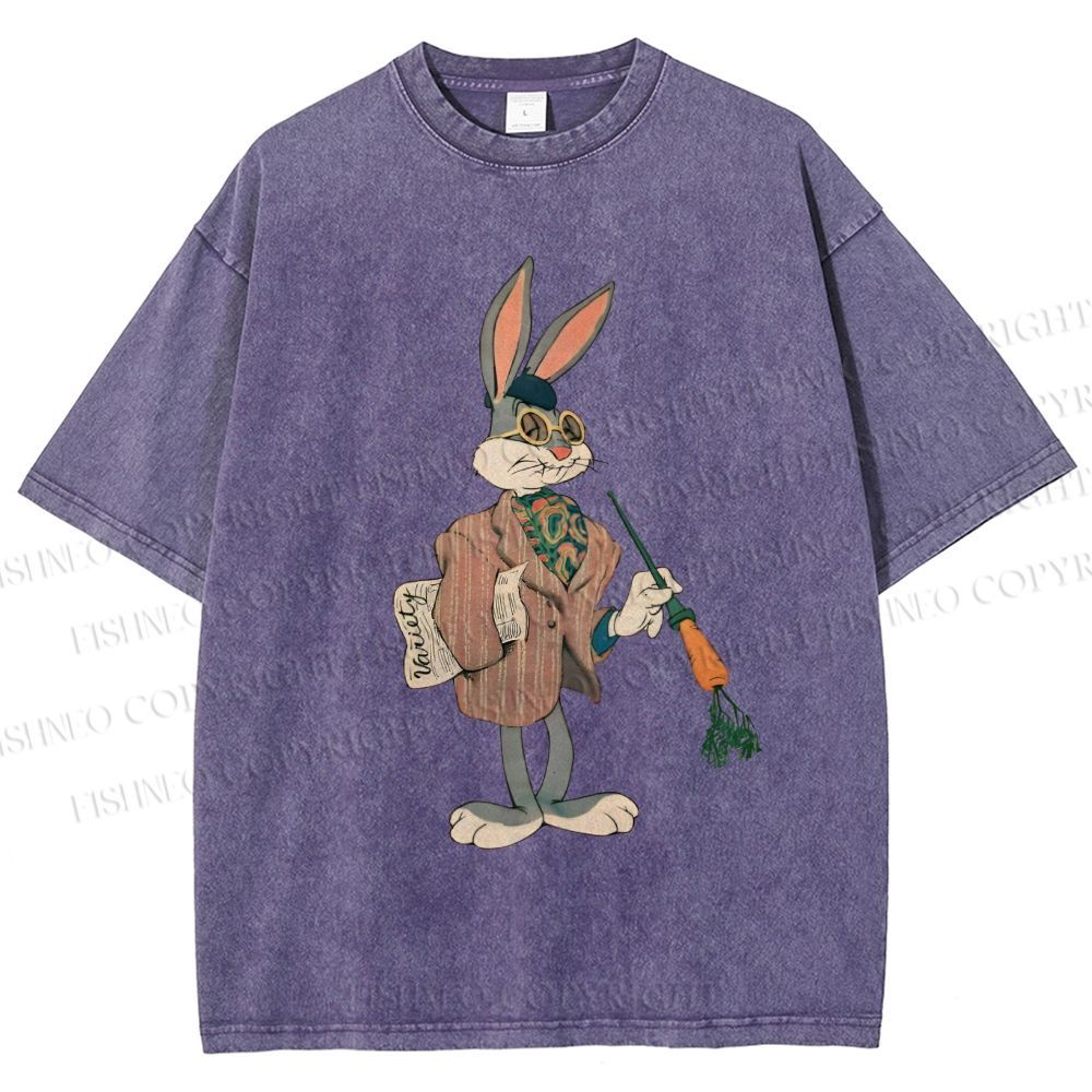 Unisex Bugs Bunny Rabbit Printed Washed Tee