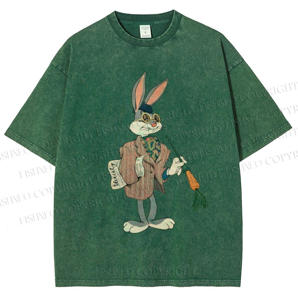 Unisex Bugs Bunny Rabbit Printed Washed Tee