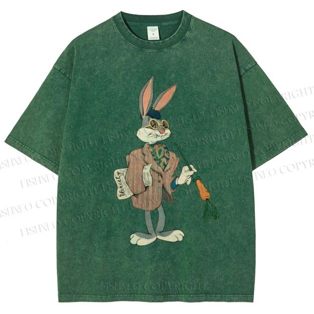 Unisex Bugs Bunny Rabbit Printed Washed Tee