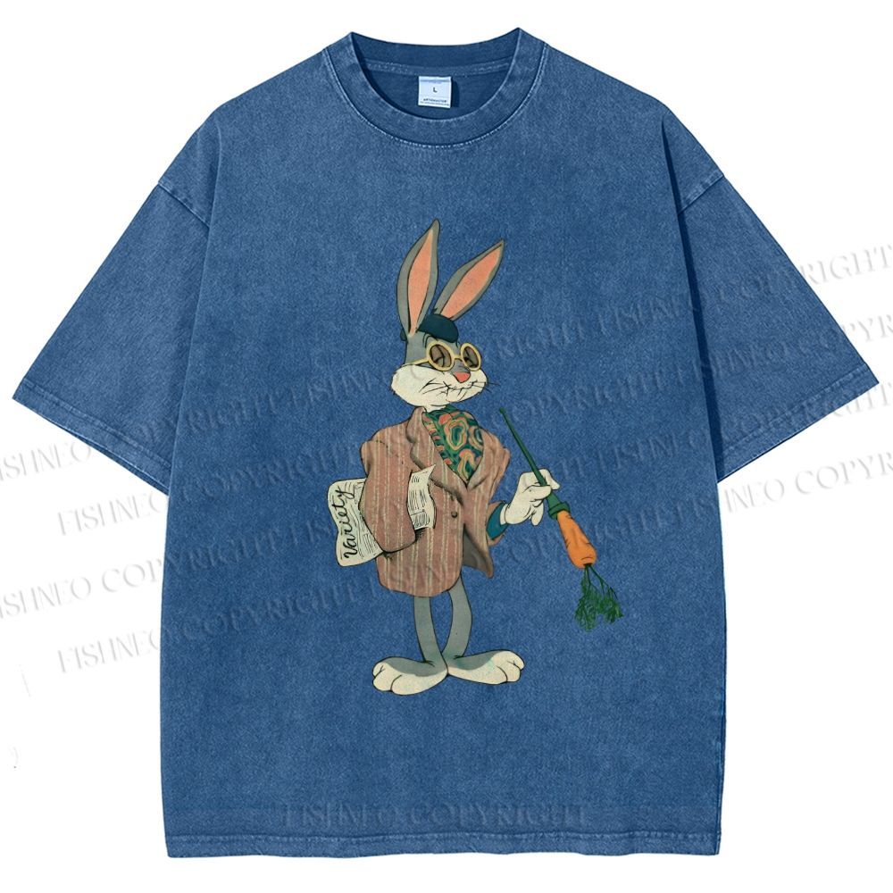 Unisex Bugs Bunny Rabbit Printed Washed Tee