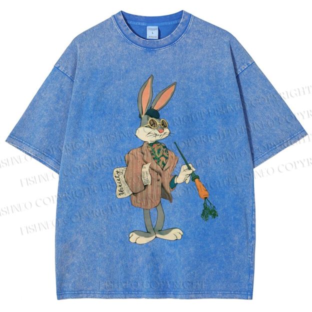 Unisex Bugs Bunny Rabbit Printed Washed Tee