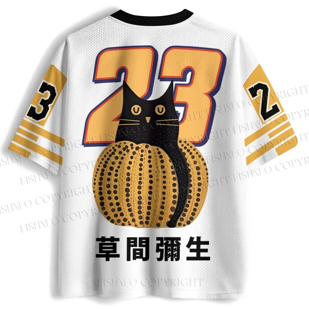 Yayoi Kusama Pumpkin Cat Printed Jersey Shirts