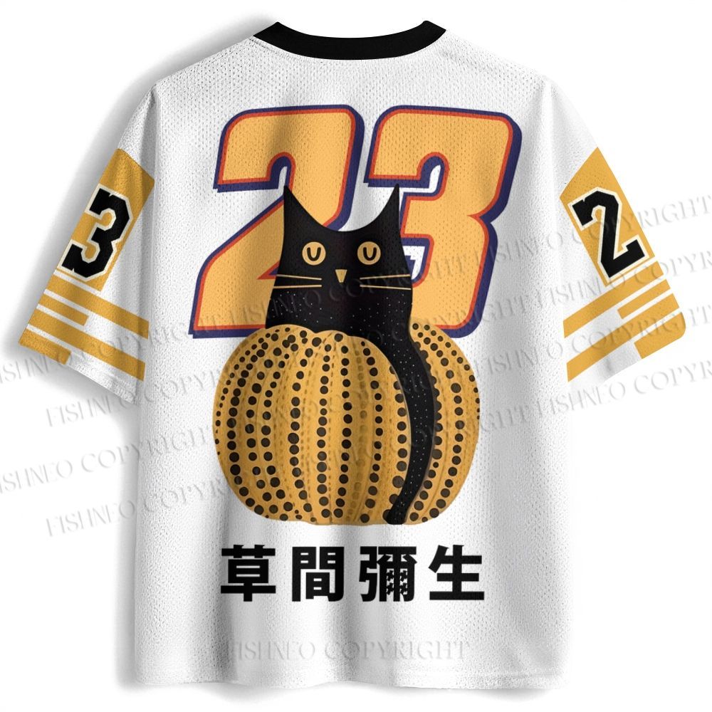 Yayoi Kusama Pumpkin Cat Printed Jersey Shirts