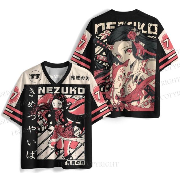 Demon Slayer Nezuko Kamado Printed Jersey Shirts