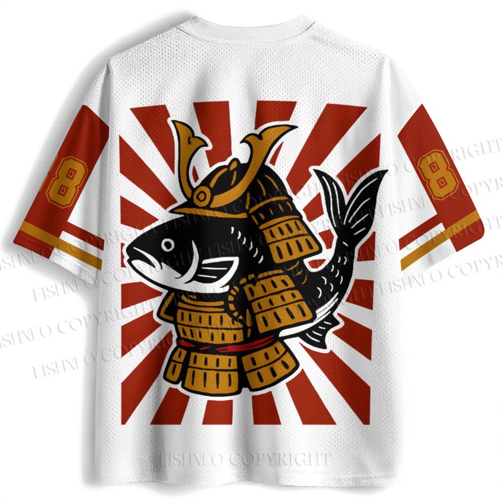 Vintage Japanese Fish Samurai Jersey Shirts