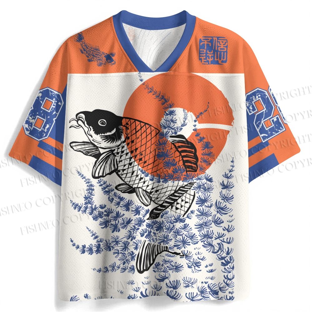 Japanese Vintage Fish Printed Jersey Shirts