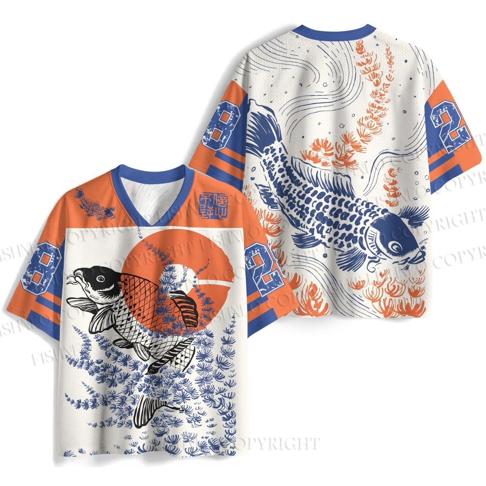 Japanese Vintage Fish Printed Jersey Shirts