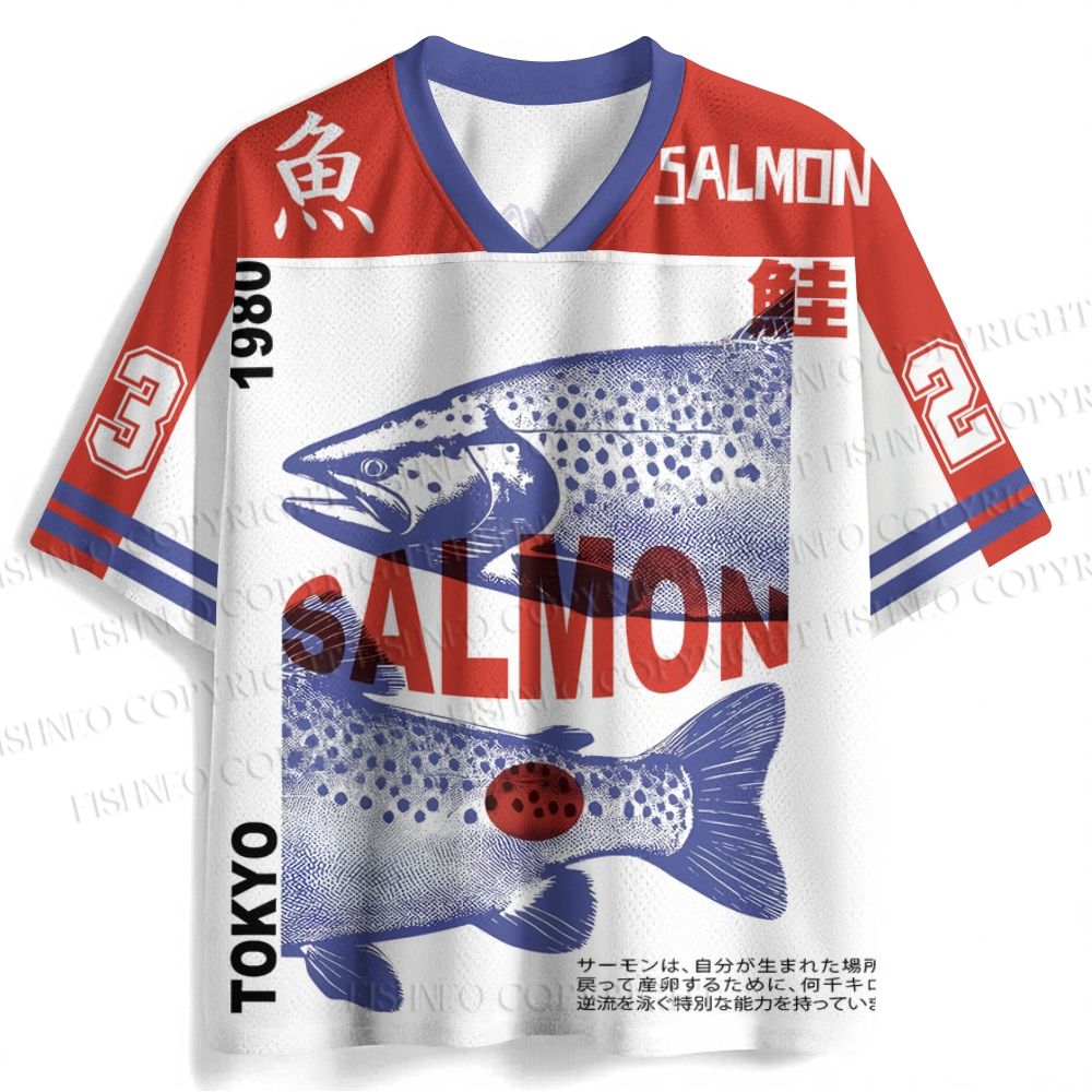 Salmon Fish Japanese Jersey Shirts
