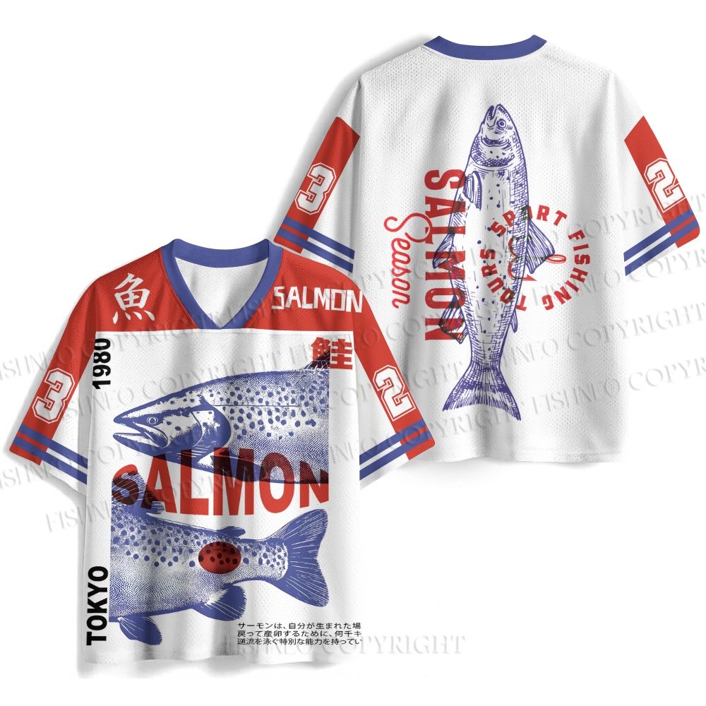 Salmon Fish Japanese Jersey Shirts