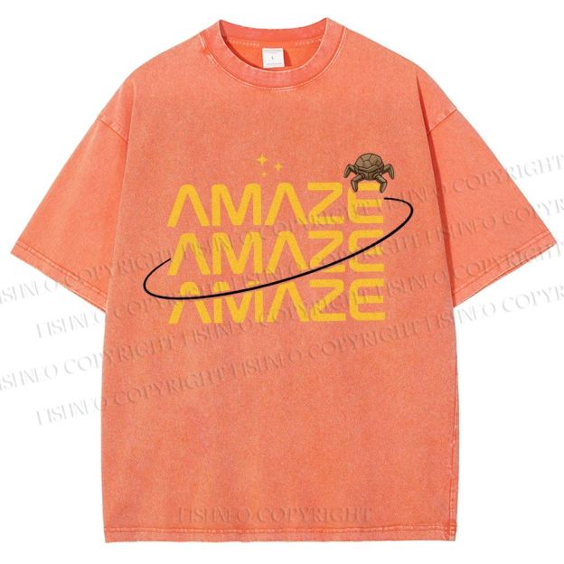 Unisex Project Hail Mary: Amaze Rocky Printed Washed Tee