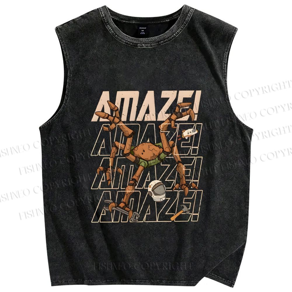 Unisex Project Hail Mary: Rocky the Engineer Printed Washed Tank Top