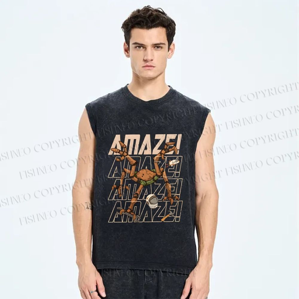 Unisex Project Hail Mary: Rocky the Engineer Printed Washed Tank Top