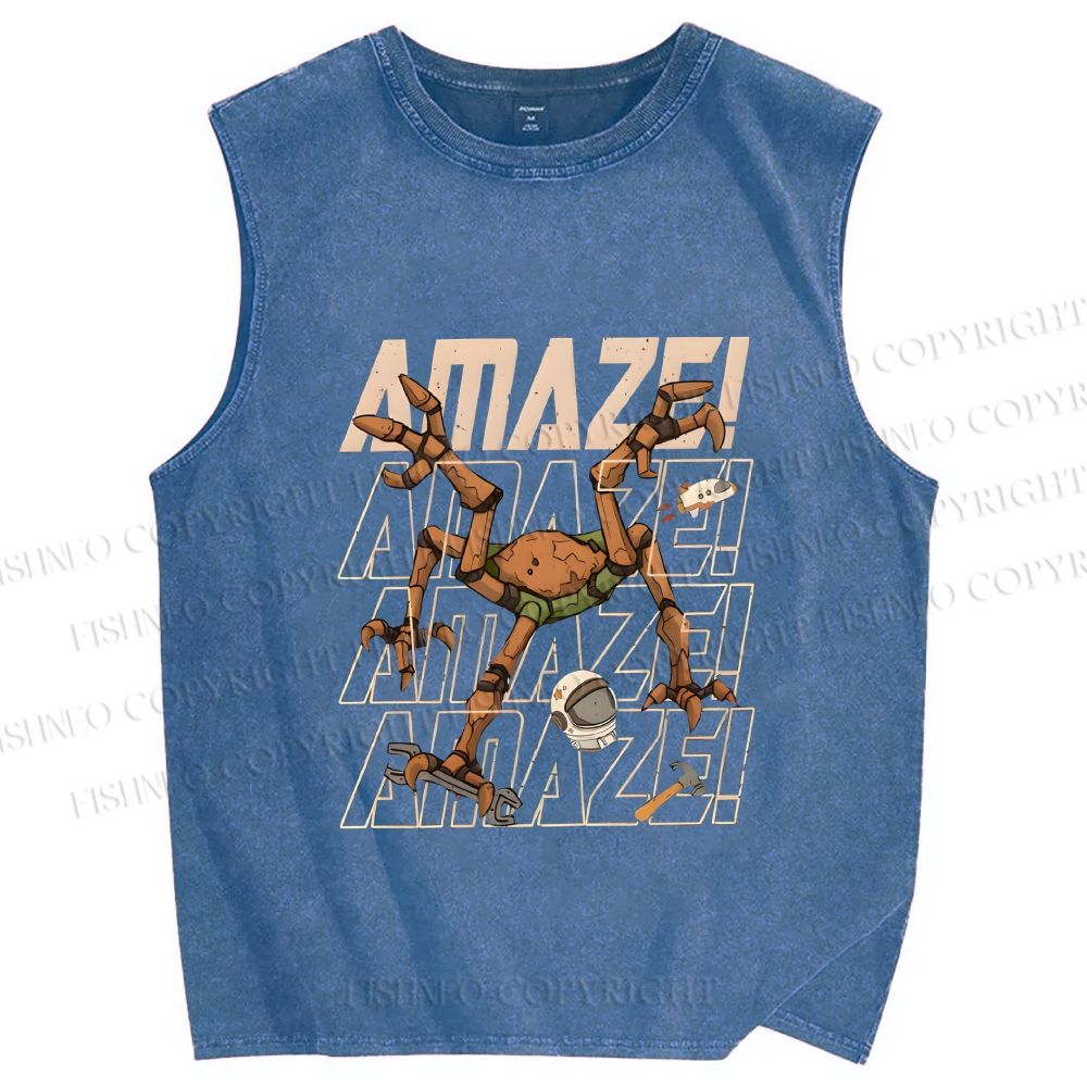 Unisex Project Hail Mary: Rocky the Engineer Printed Washed Tank Top