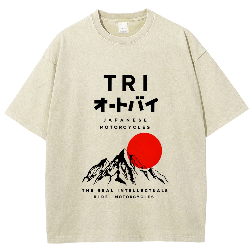 Japanese Mount Fuji Vintage Washed T-shirt