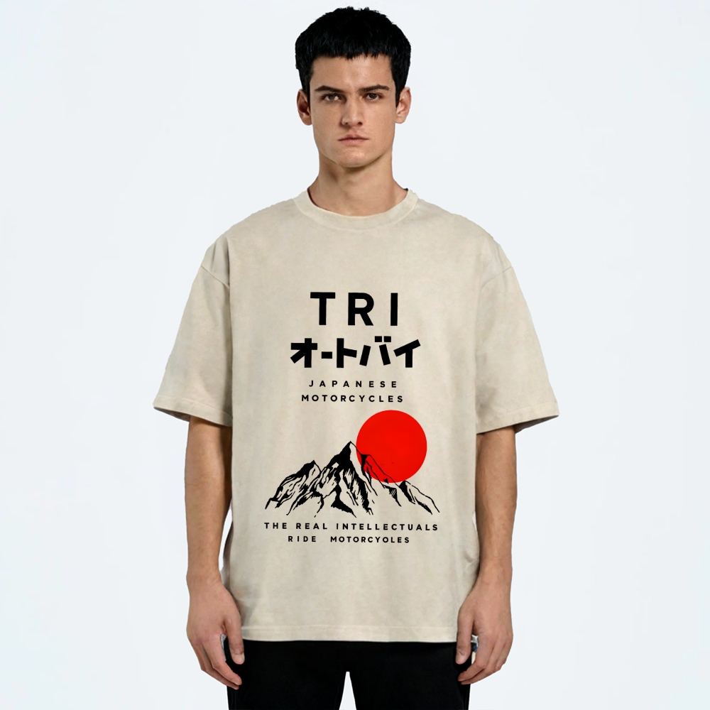 Japanese Mount Fuji Vintage Washed T-shirt