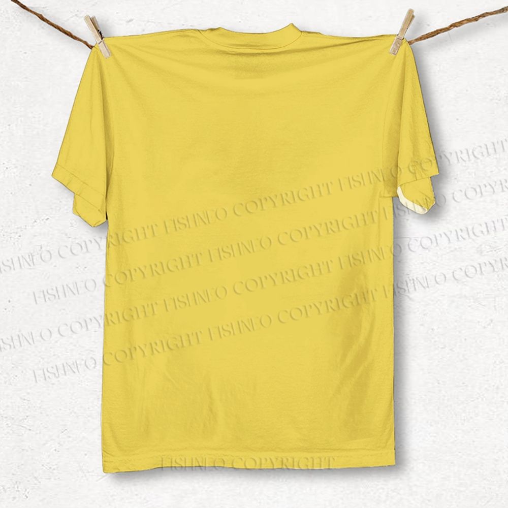 Unisex Vintage Bird in Flowers Printed Classic Cotton T-shirt