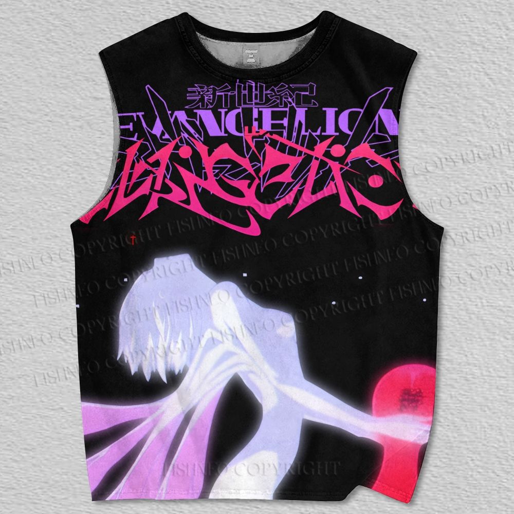 Unisex Neon Genesis Evangelion Printed Tank Top