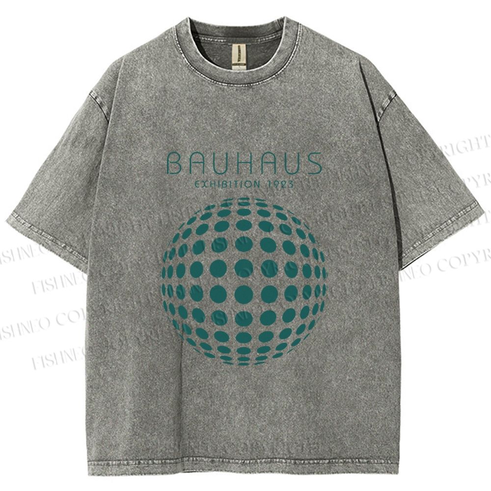 Unisex Bauhaus Ball Printed Washed Tee