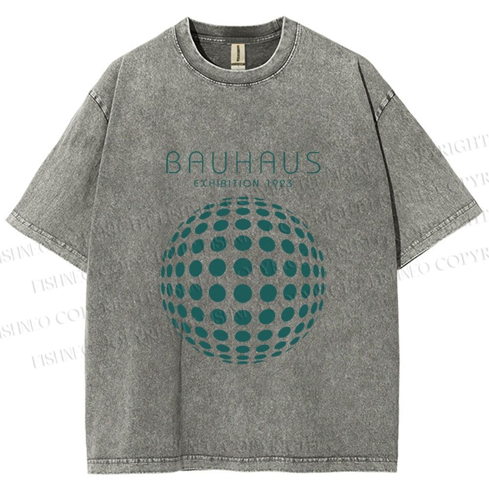 Unisex Bauhaus Ball Printed Washed Tee
