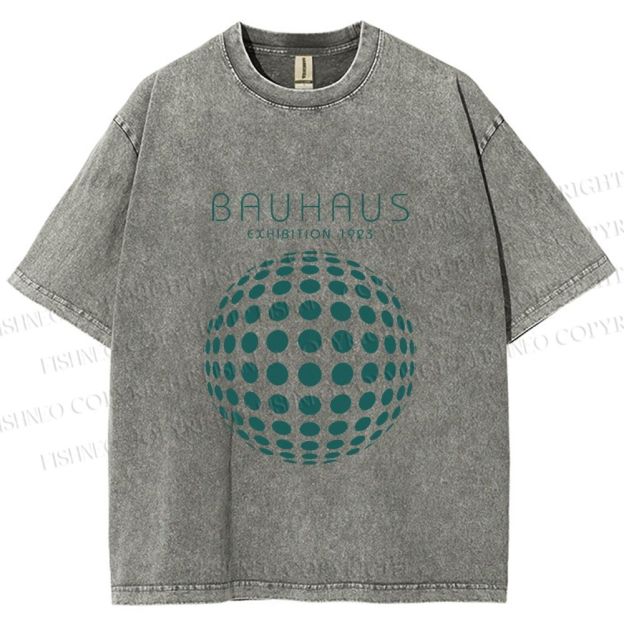 Unisex Bauhaus Ball Printed Washed Tee