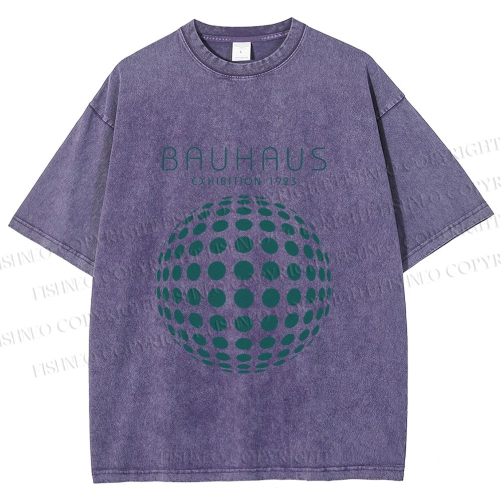 Unisex Bauhaus Ball Printed Washed Tee