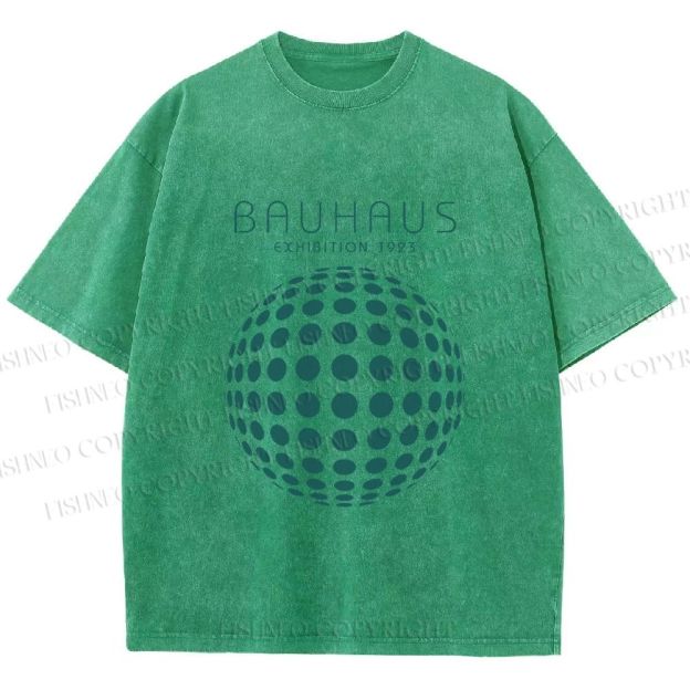 Unisex Bauhaus Ball Printed Washed Tee