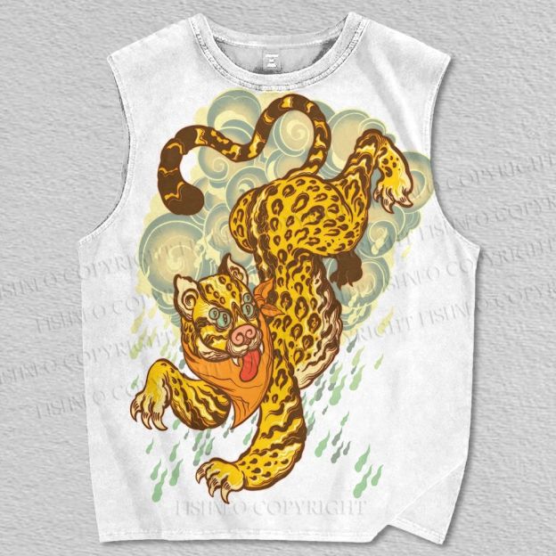 Unisex Jaguar Printed Tank Top