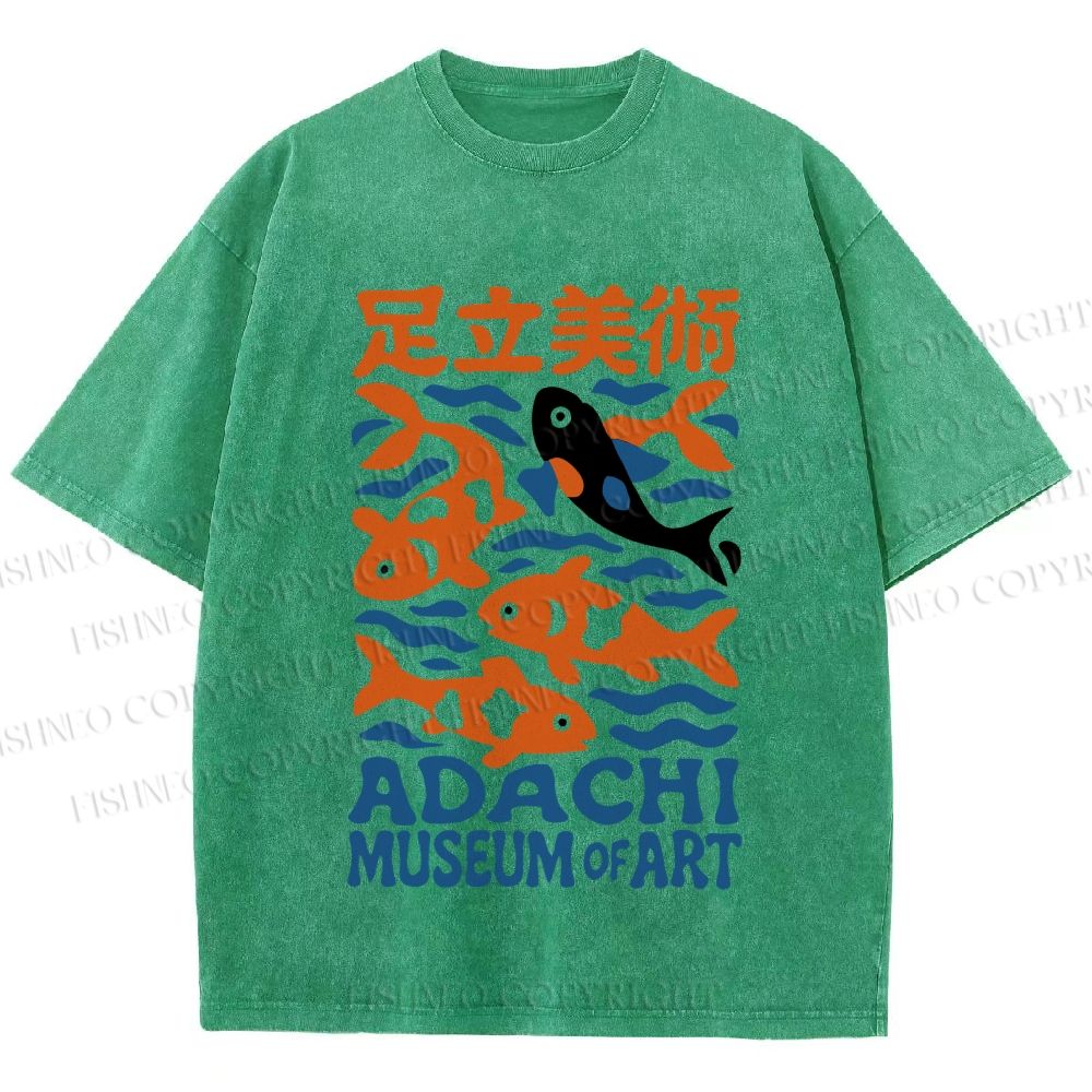 Unisex Koi Fish Museum of Art Printed Washed Tee