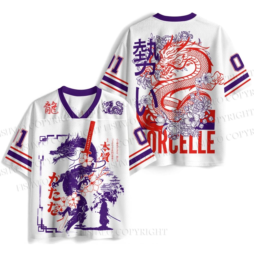 Japanese Dragon Printed Jersey Shirts
