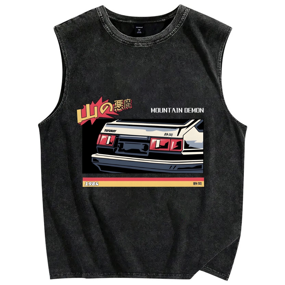 Mountain Devil Vintage Distressed Washed Tank Top