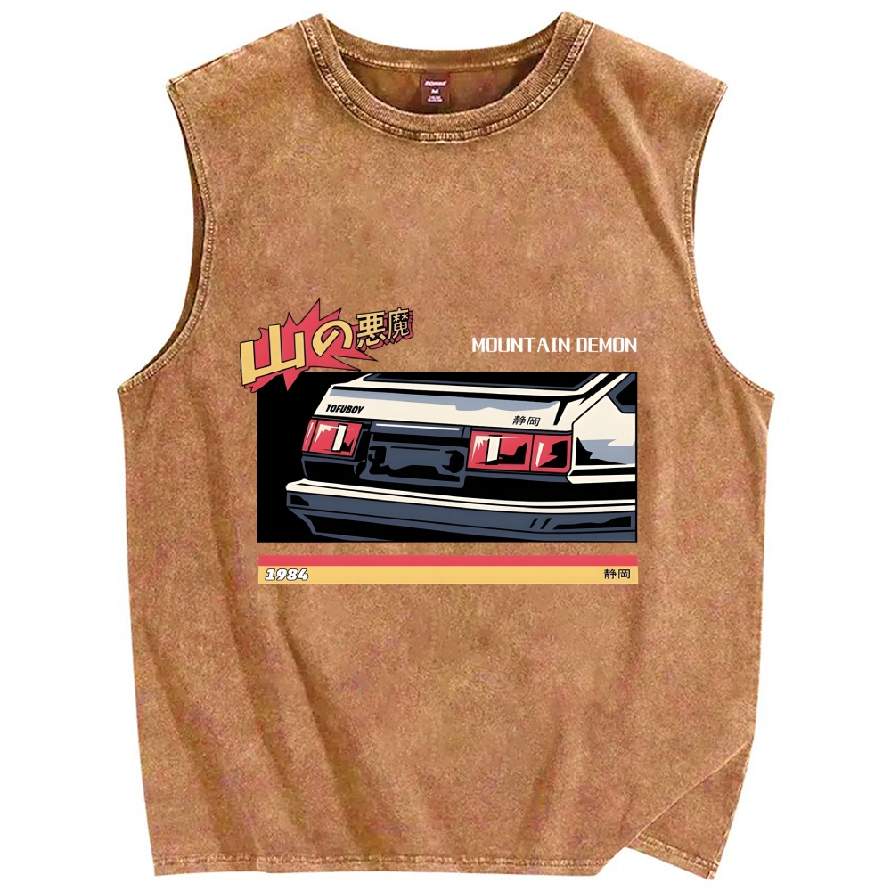 Mountain Devil Vintage Distressed Washed Tank Top