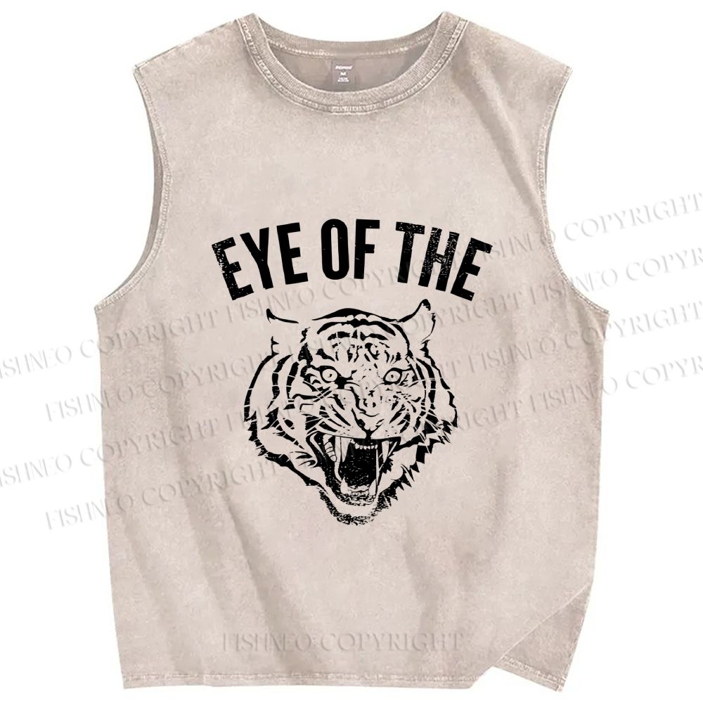 Unisex Rocky: Eye Of The Tiger Printed Washed Tank Top