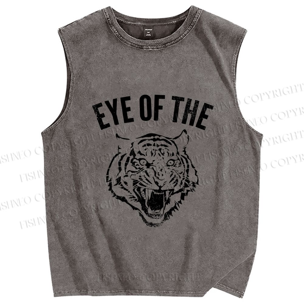 Unisex Rocky: Eye Of The Tiger Printed Washed Tank Top