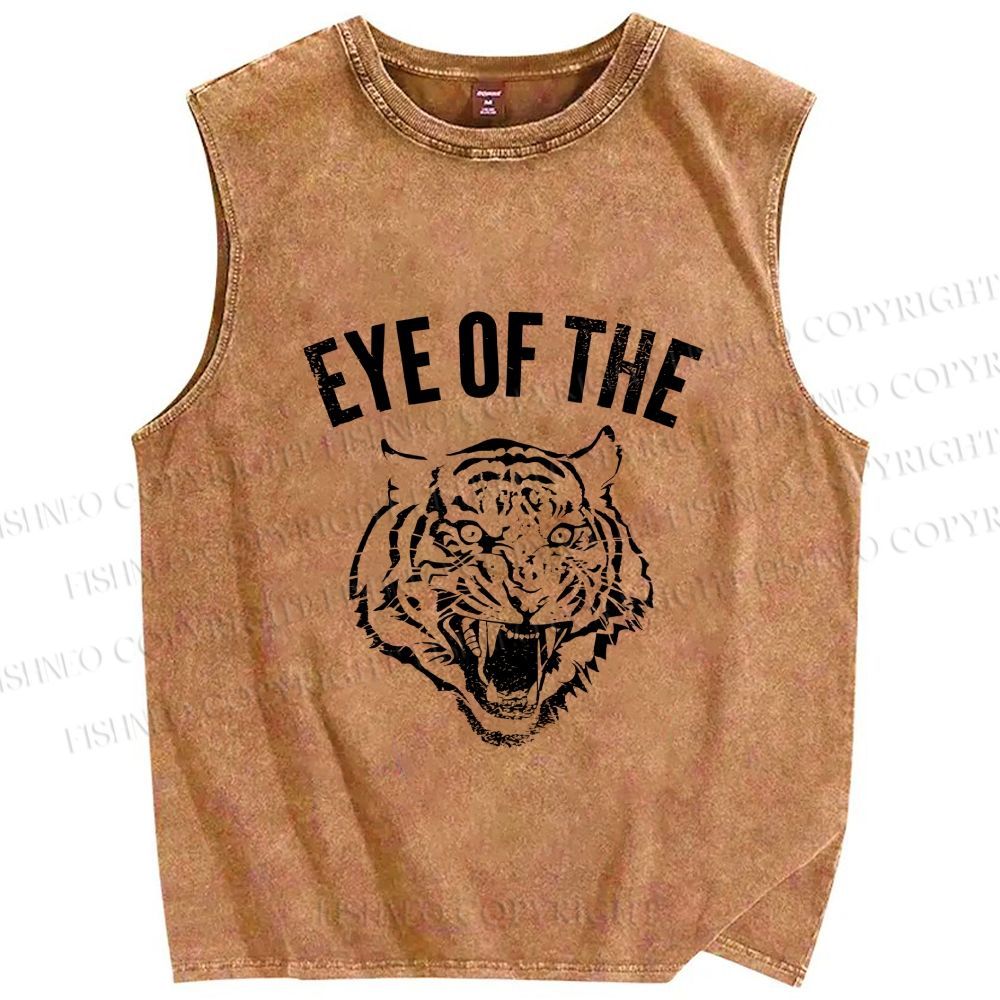 Unisex Rocky: Eye Of The Tiger Printed Washed Tank Top