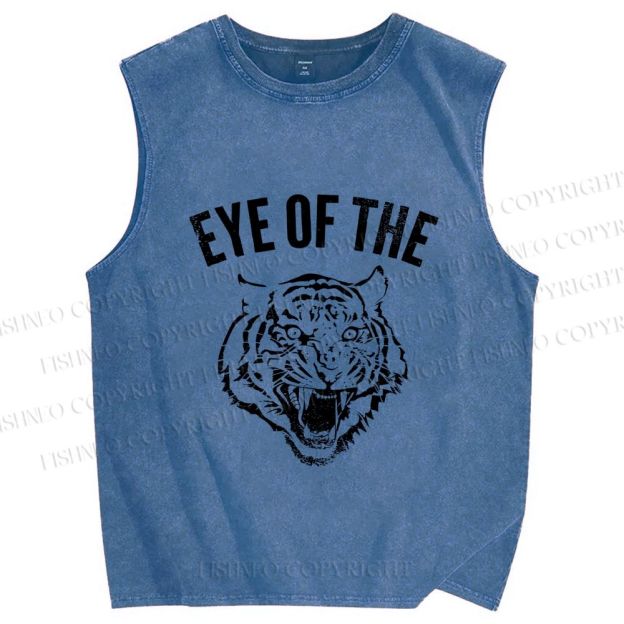 Unisex Rocky: Eye Of The Tiger Printed Washed Tank Top