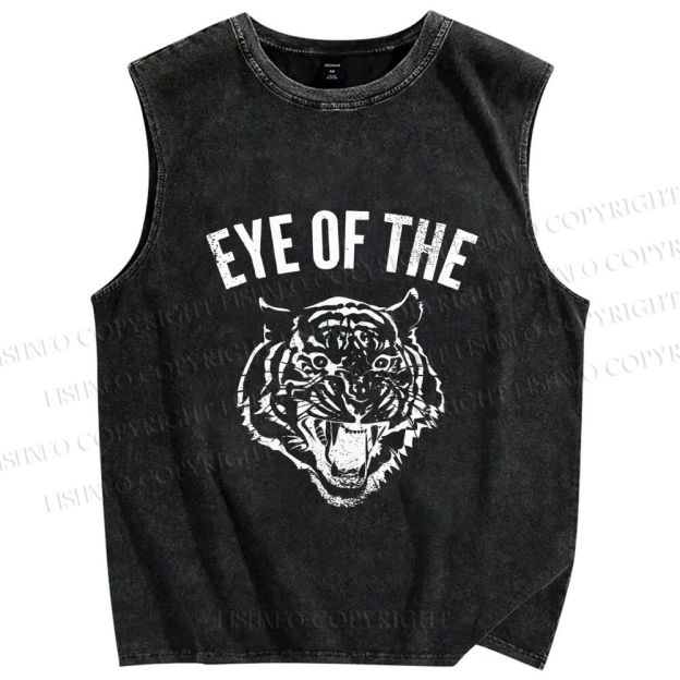 Unisex Rocky: Eye Of The Tiger Printed Washed Tank Top