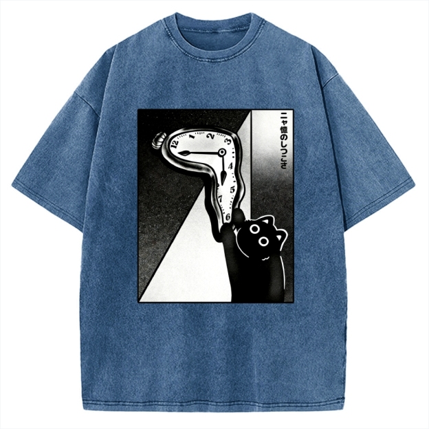 Unisex The Purrsistence Of Meowmory Printed Washed Tee
