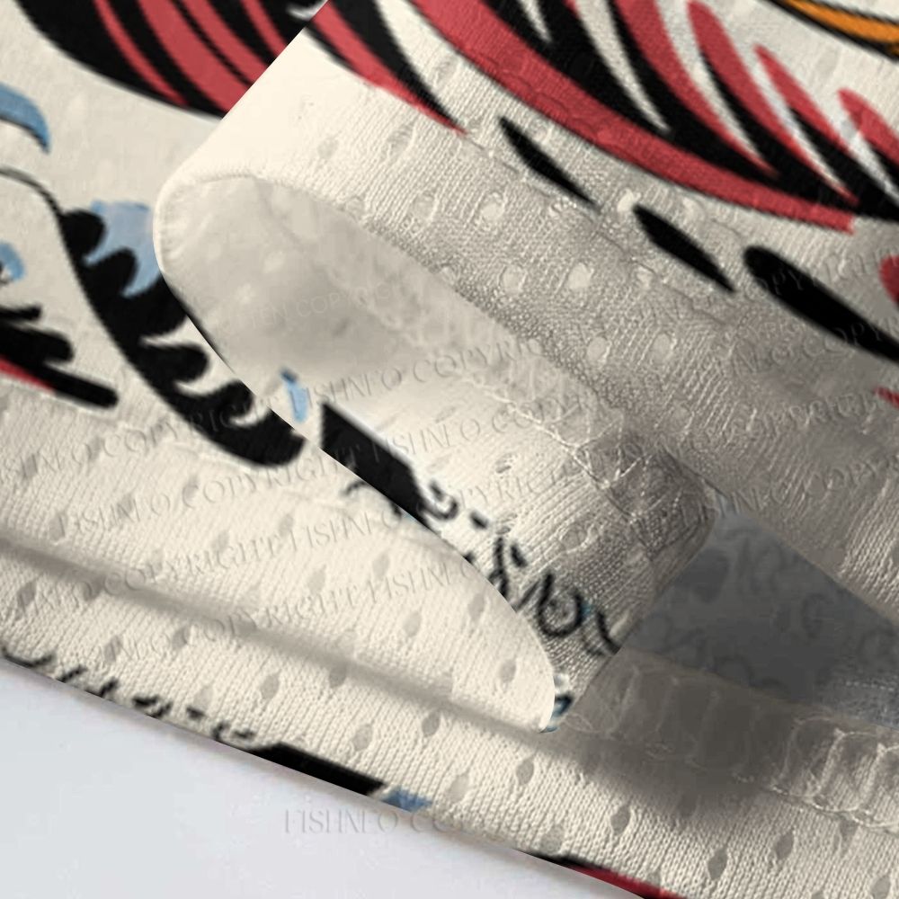 Japanese Wave Tiger  Printed Jersey Shirts