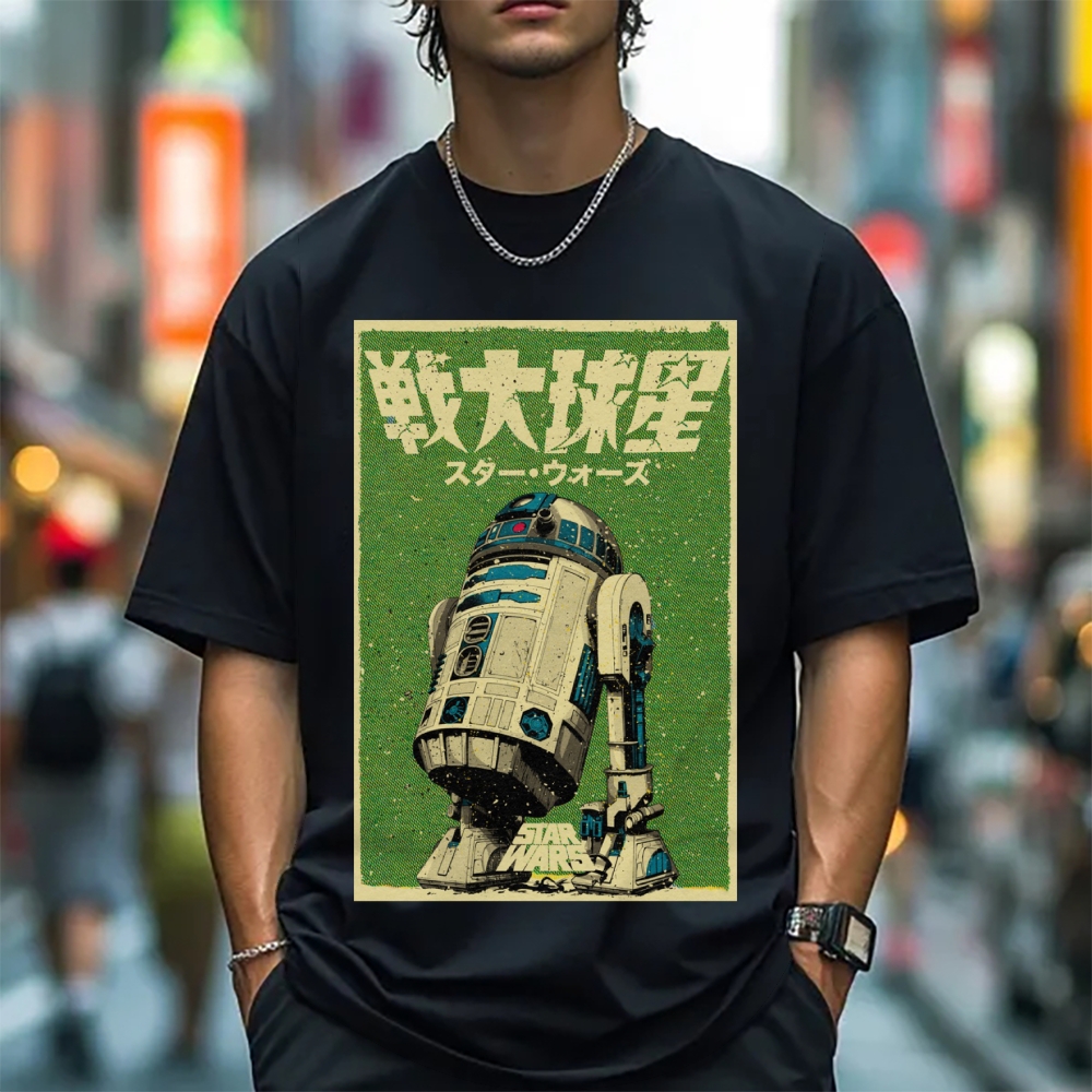 R2D2 Japanese Cotton casual T-shirt