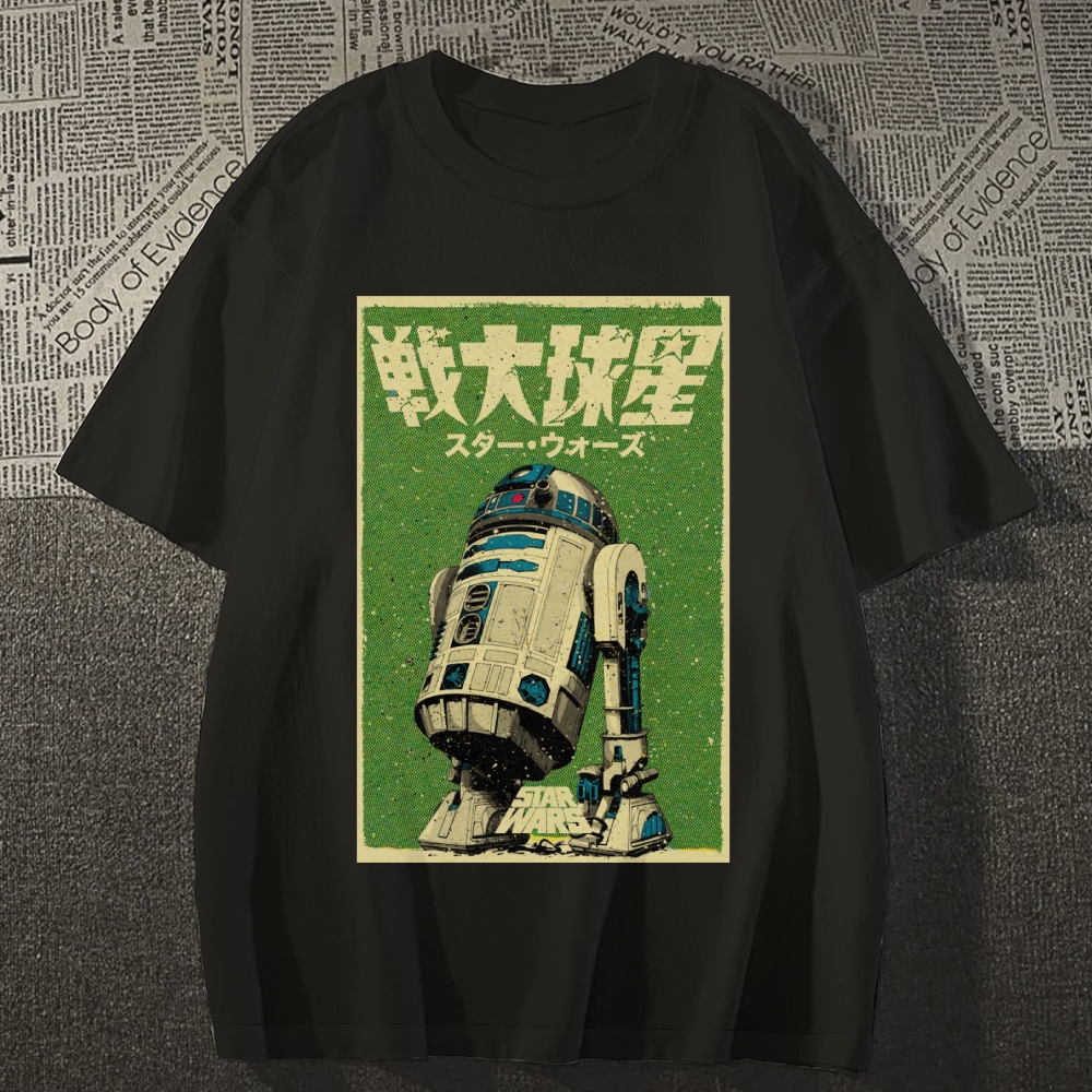 R2D2 Japanese Cotton casual T-shirt