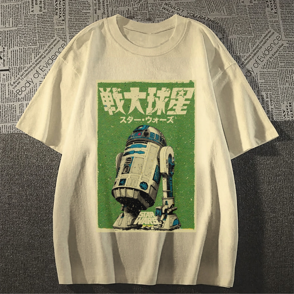 R2D2 Japanese Cotton casual T-shirt