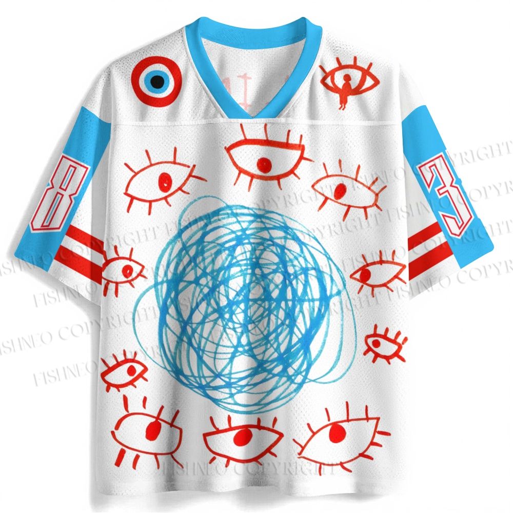 Abstract Art Eyes Printed Jersey Shirts