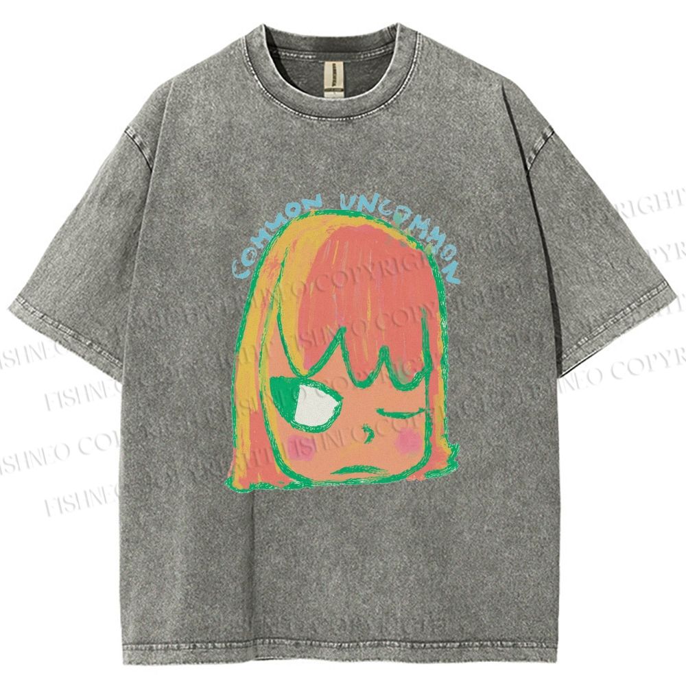 Unisex Yoshitomo Nara Dolls Printed Washed Tee