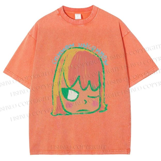 Unisex Yoshitomo Nara Dolls Printed Washed Tee