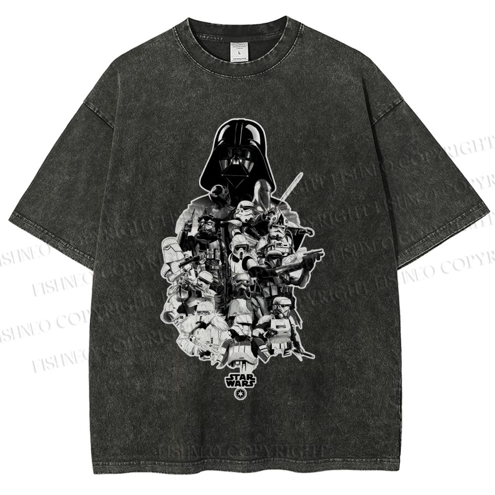 Unisex Star Wars Darth Vader Printed Washed Tee