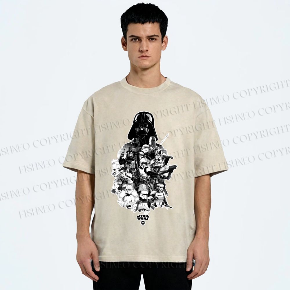 Unisex Star Wars Darth Vader Printed Washed Tee
