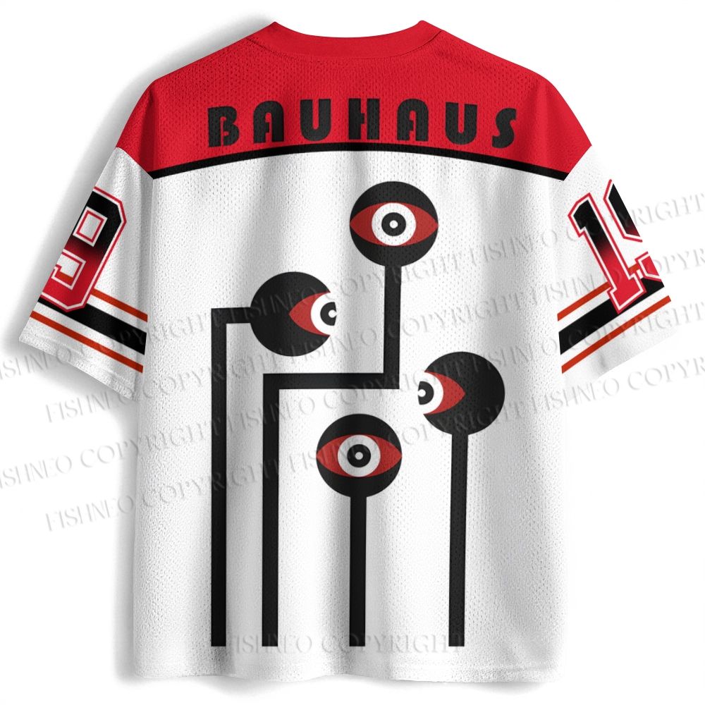 Bauhaus Geometric Bird Printed Jersey Shirts