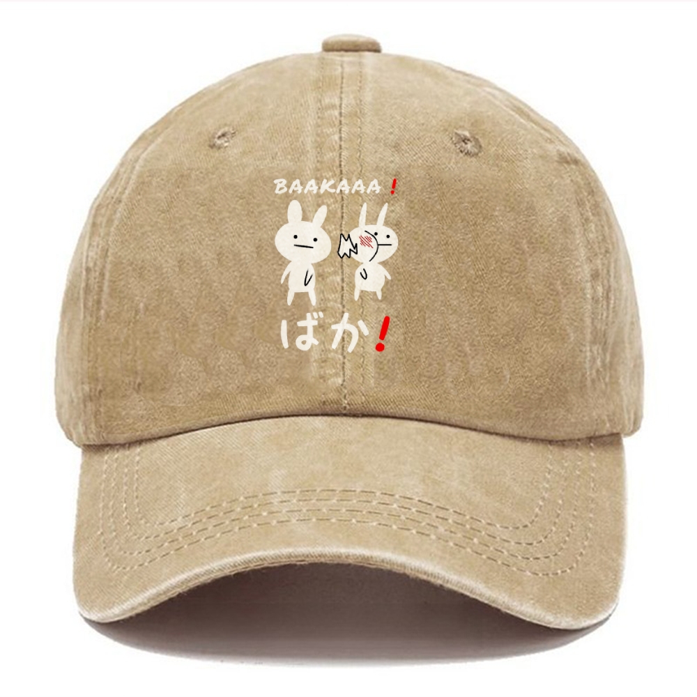  Anime Baka Manga Slap Washed Cap