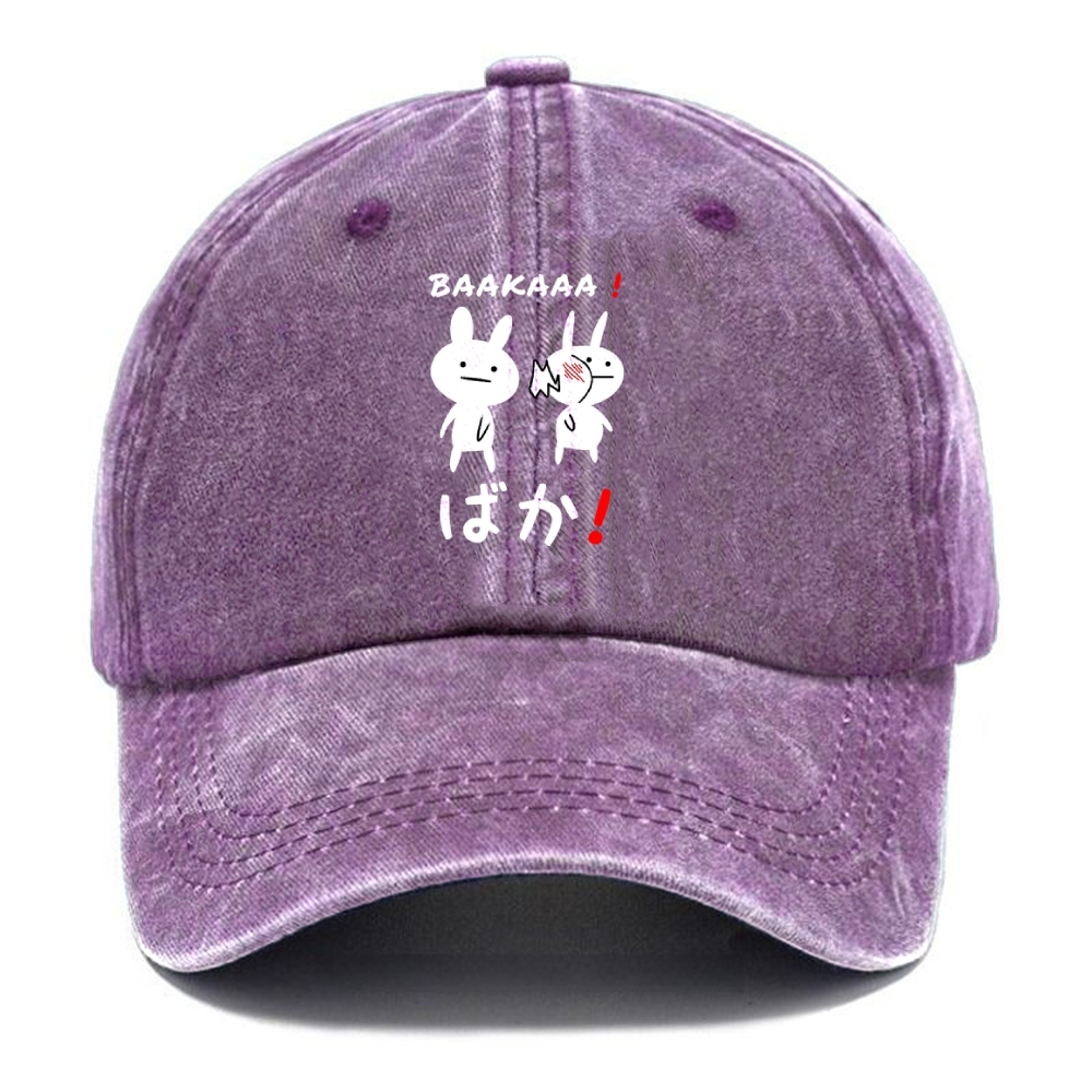  Anime Baka Manga Slap Washed Cap